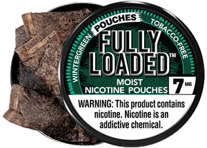 Wintergreen Pouches - 7MG - Full Nicotine Strength Nicotine Pouch