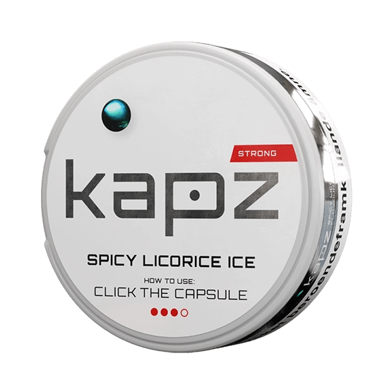 Kapz Spicy Licorice Ice Mini Strong Nicotine Pouch