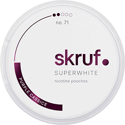 Skruf Superwhite no.71 Purple Cassice Medium Nicotine Pouch