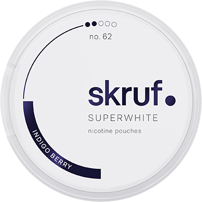 Skruf Superwhite no.62 Indigo Berry Medium Nicotine Pouch