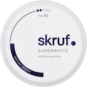 Skruf Superwhite no.62 Indigo Berry Medium Nicotine Pouch