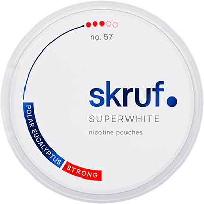 Skruf Superwhite no.57 Polar Eucalyptus Strong Nicotine Pouch