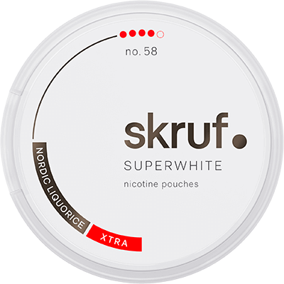 Skruf Superwhite no.58 Nordic Liquorice Xtra Strong Nicotine Pouch