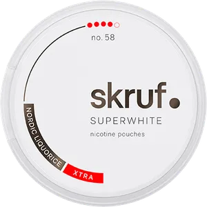 Skruf Superwhite no.58 Nordic Liquorice Xtra Strong Nicotine Pouch