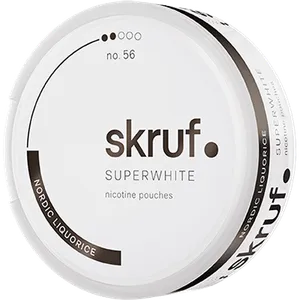 Skruf Superwhite no.56 Nordic Liquorice Medium Nicotine Pouch