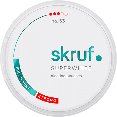 Skruf Superwhite no.53 Fresh Mint Strong Nicotine Pouch