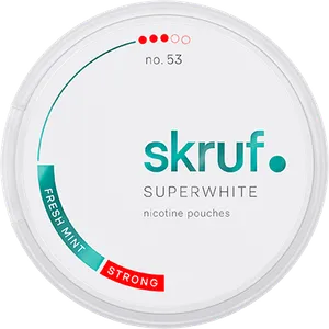 Skruf Superwhite no.53 Fresh Mint Strong Nicotine Pouch