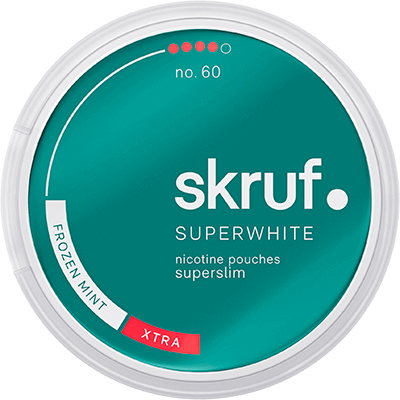 Skruf Superwhite no.60 Frozen Mint Superslim Xtra Strong Nicotine Pouch