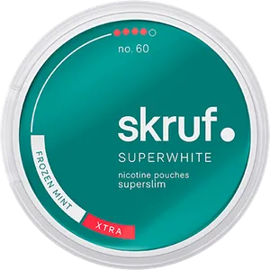 Skruf Superwhite no.60 Frozen Mint Superslim Xtra Strong Nicotine Pouch