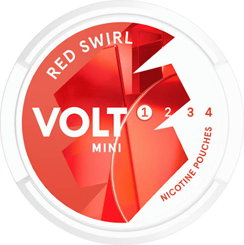 VOLT Red Swirl Mini All White Low Nicotine Pouch