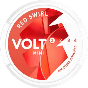 VOLT Red Swirl Mini All White Low Nicotine Pouch