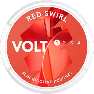 VOLT Red Swirl Slim All White Low Nicotine Pouch